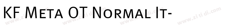 KF Meta OT Normal It字体转换